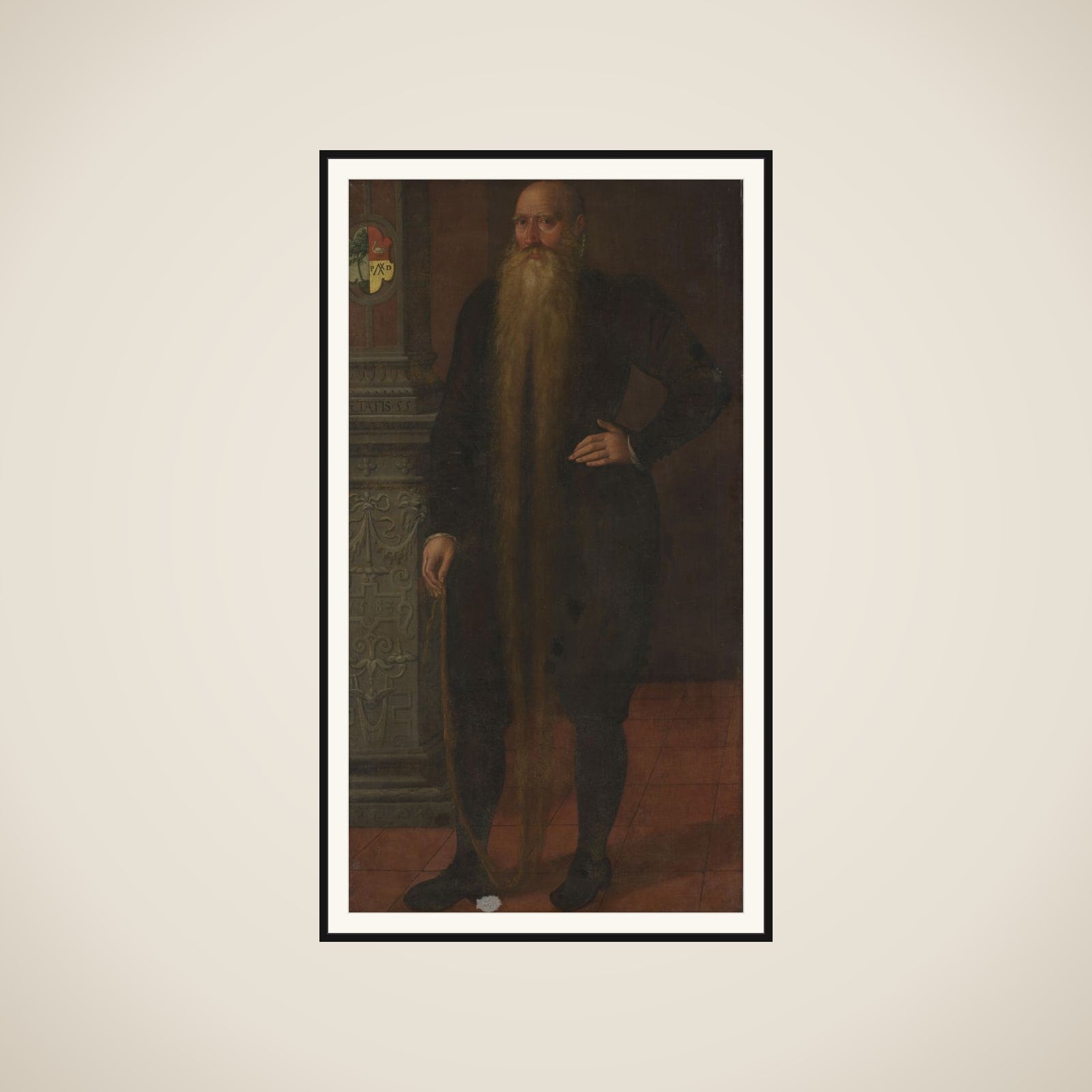 Portrait of Pieter Dircksz, called Long Beard, Council Member of the Orphan Chamber in Edam framed