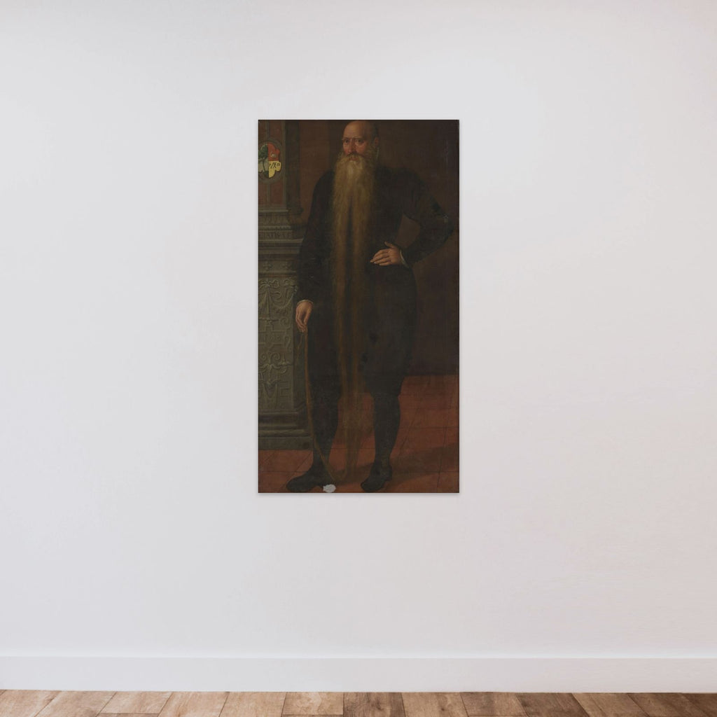 Portrait of Pieter Dircksz, called Long Beard, Council Member of the Orphan Chamber in Edam unframed — shown to scale