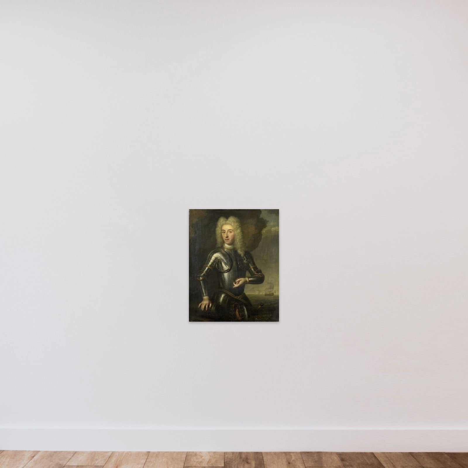Portrait of Hendrik Lijnslager, Sea Captain with the Admiralty of Amsterdam unframed — shown to scale