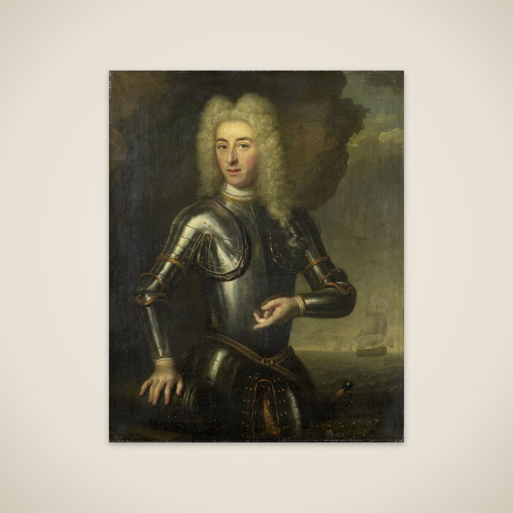Portrait of Hendrik Lijnslager, Sea Captain with the Admiralty of Amsterdam unframed print
