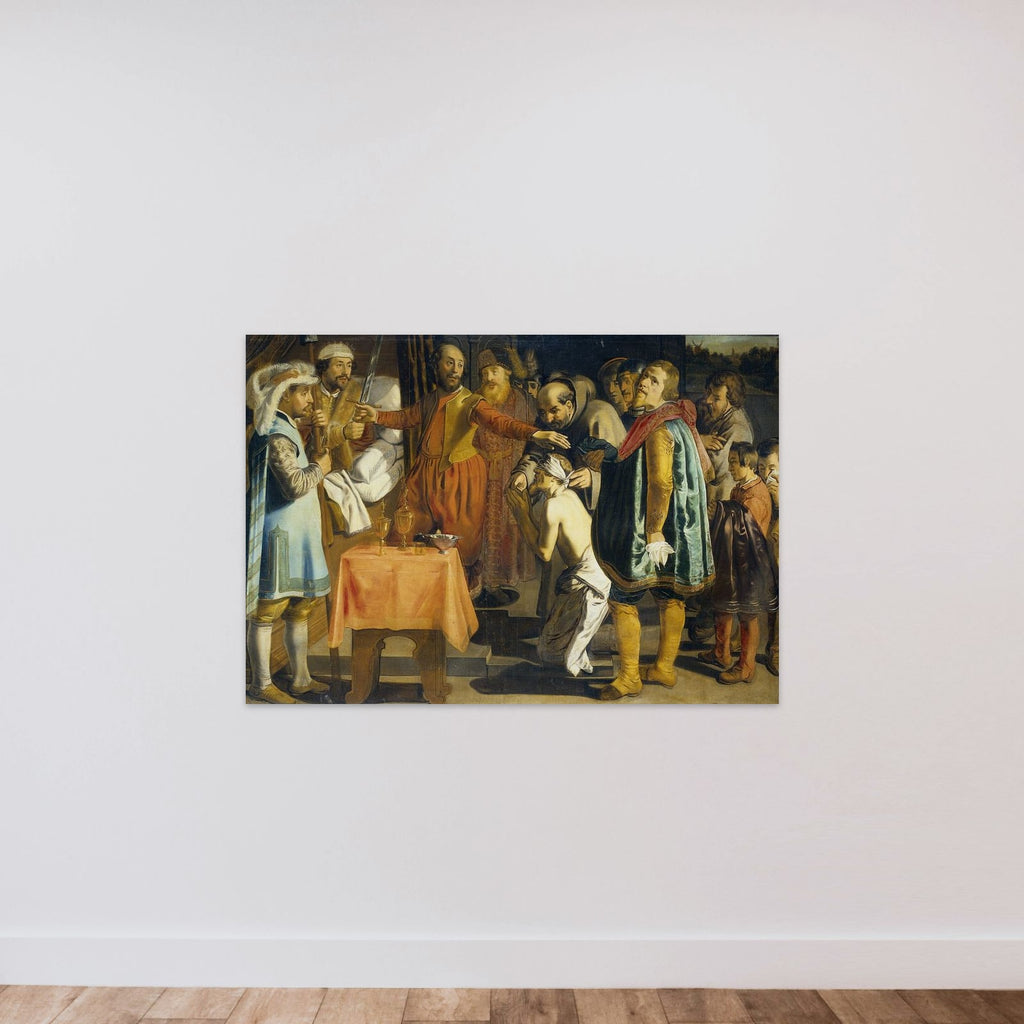 Willem III, Count of Holland, Ordering the Beheadal of the Bailiff of Zuid Holland, 1336 unframed — shown to scale