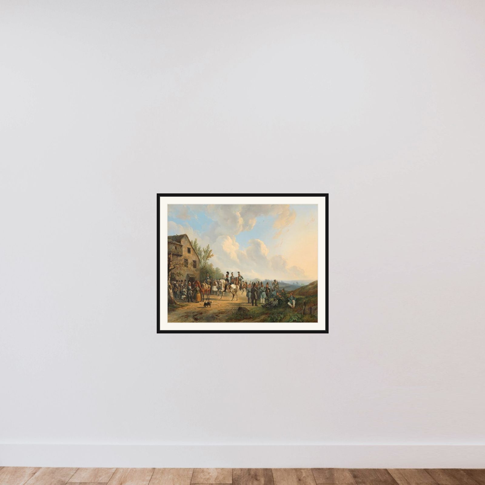 Scene from the Ten Days' Campaign against the Belgian Revolt, August 1831 framed — shown to scale