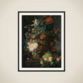 Still Life with Flowers and Fruit framed