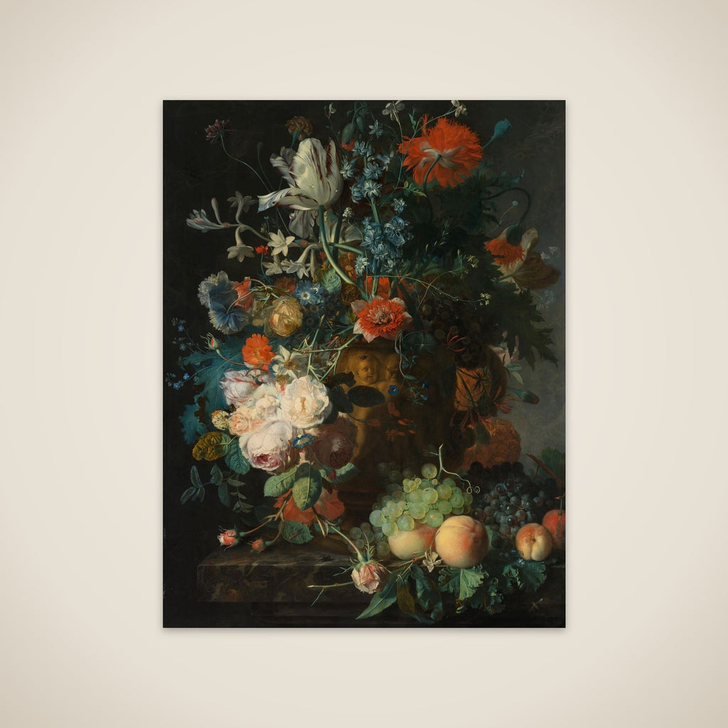 Still Life with Flowers and Fruit unframed print