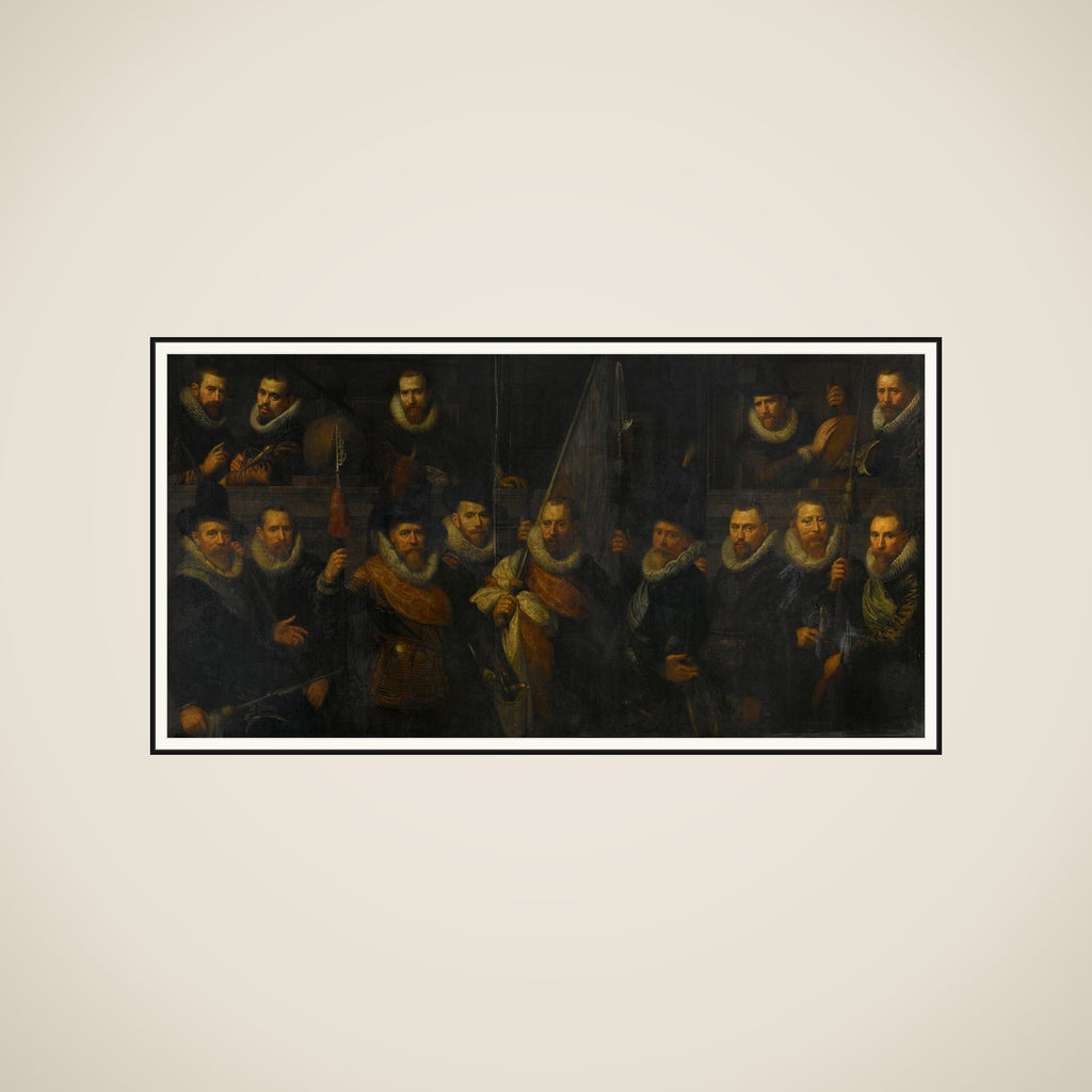 Officers and Other Civic Guardsmen of the IIIrd District of Amsterdam, under the Command of Captain Jacob Gerritsz Hoyngh and Lieutenant Nanningh Florisz Cloeck framed