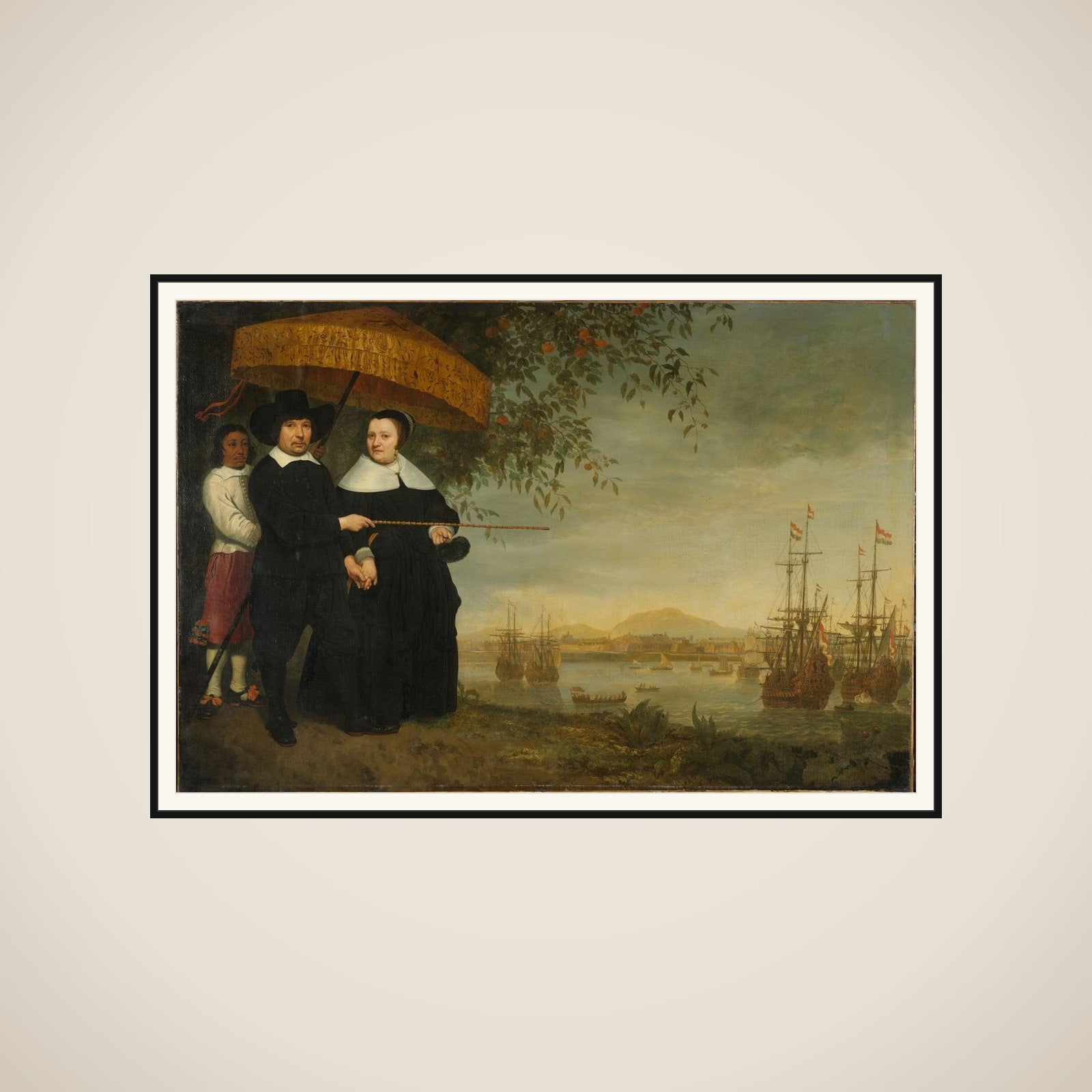 Portrait of a Senior Merchant of the Dutch East India Company in Batavia framed