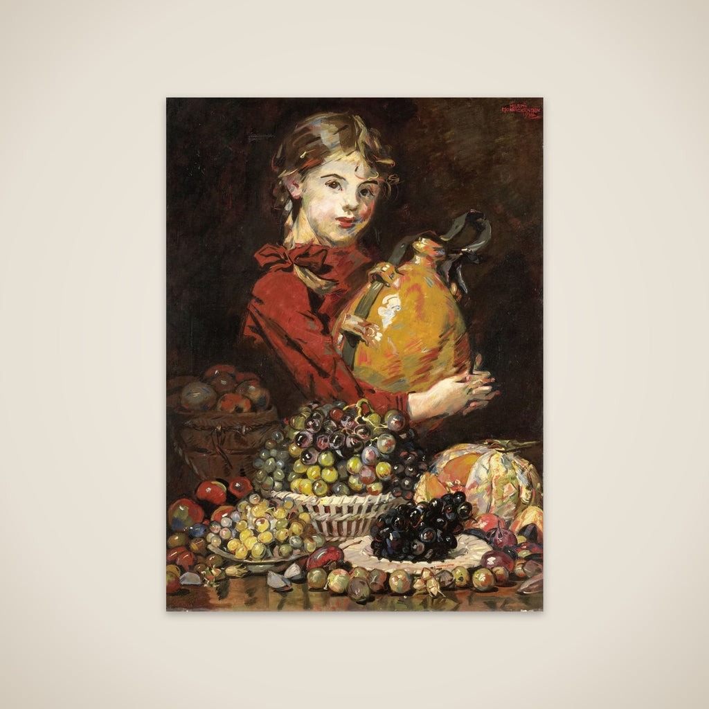 Monarosa, dochter van de schilder, als fruitverkoopster unframed print