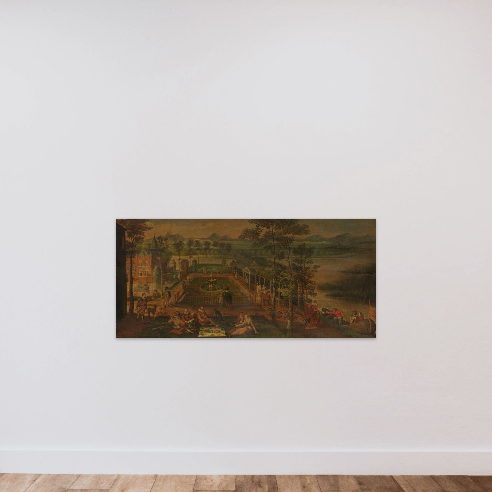 Pleasure Garden unframed — shown to scale