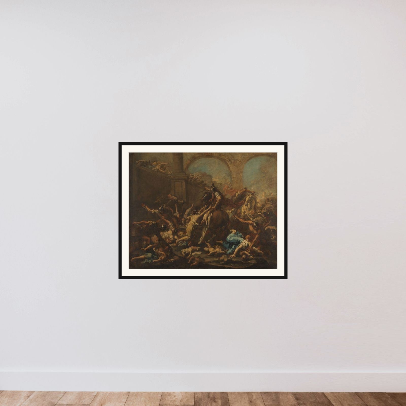 Massacre of the Innocents framed — shown to scale
