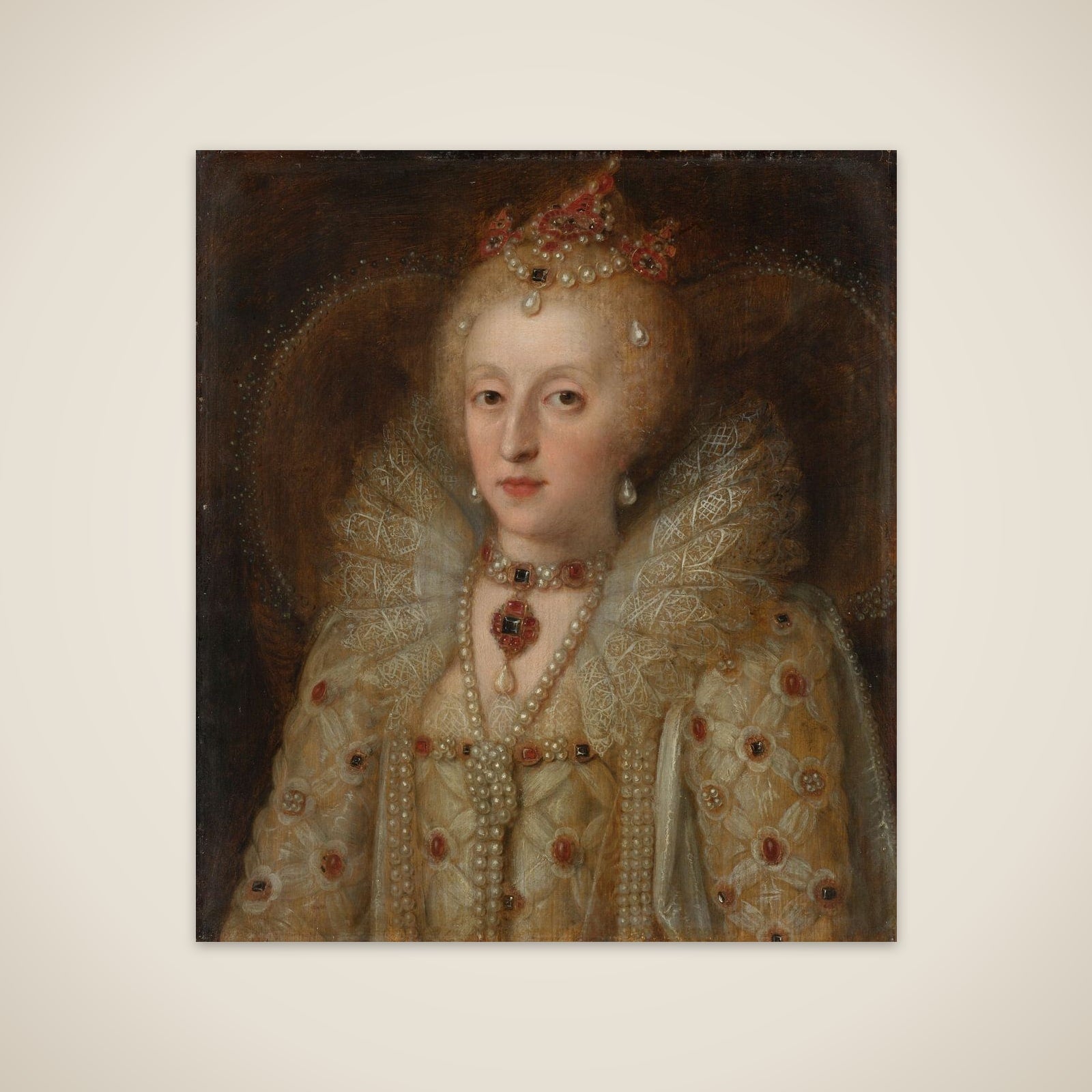 Portrait of Elizabeth I, Queen of England unframed print