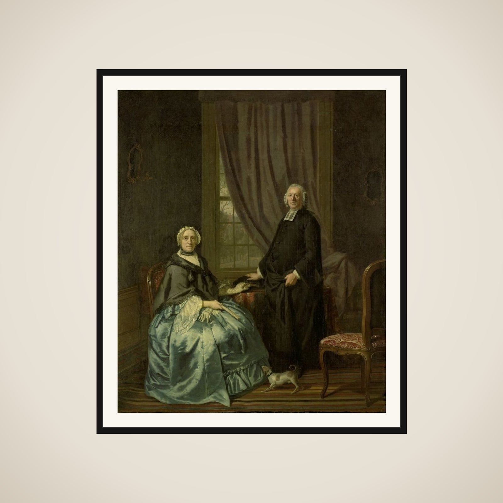 Portrait of Petrus Bliek, Remonstrant Minister in Amsterdam, with his Wife Cornelia Drost framed