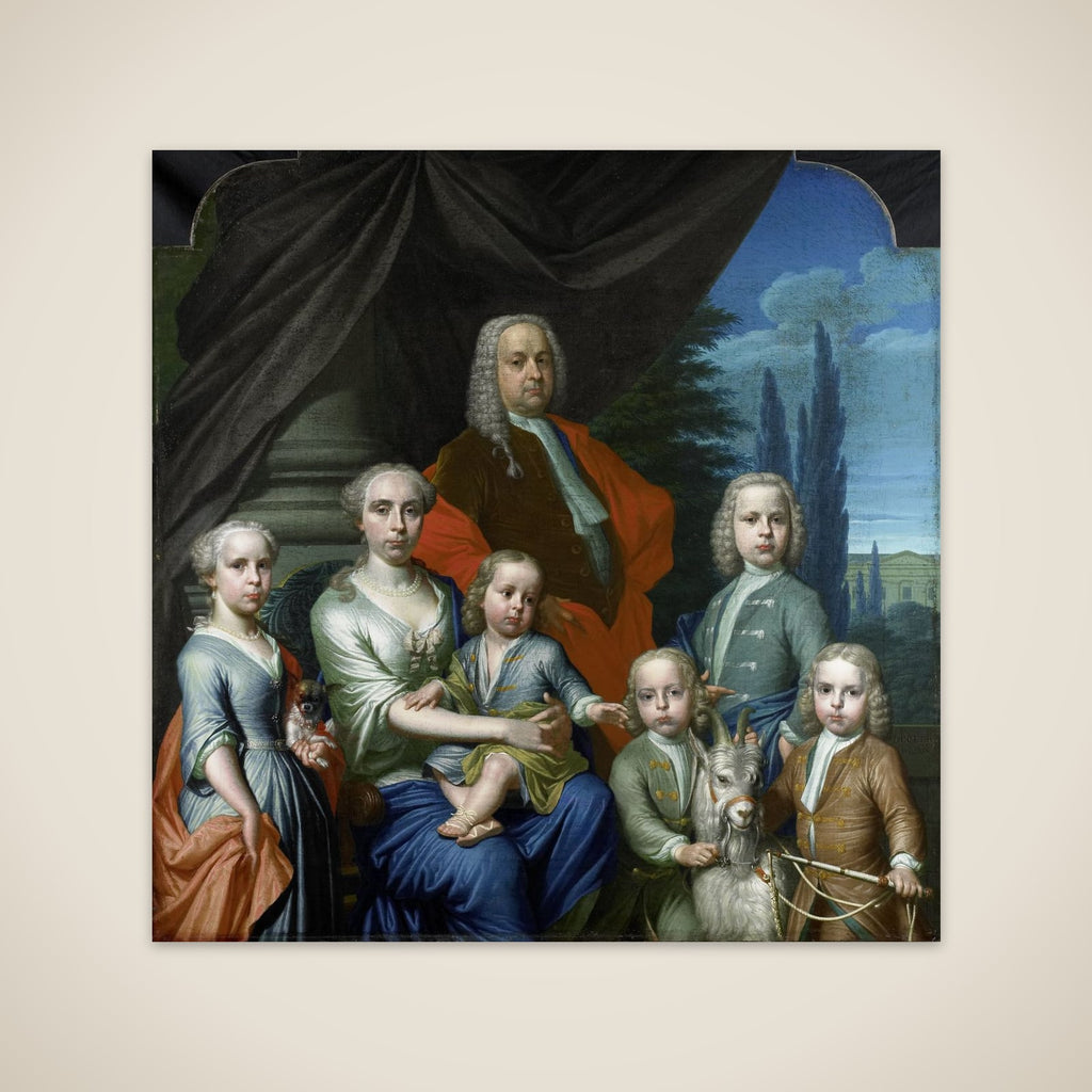 Willem Philip Kops (1695-1756), Merchant of Haarlem, with his Wife and Children unframed print
