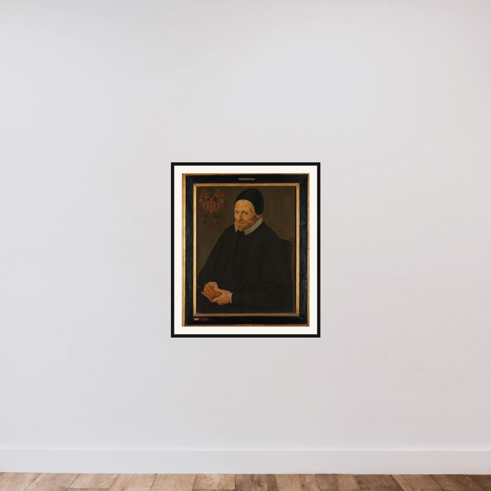 Portrait of Jacob Hendricksz. van Swieten, formerly entitled Dirck Hendricksz van Swieten framed — shown to scale