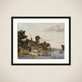 Mill along a River framed