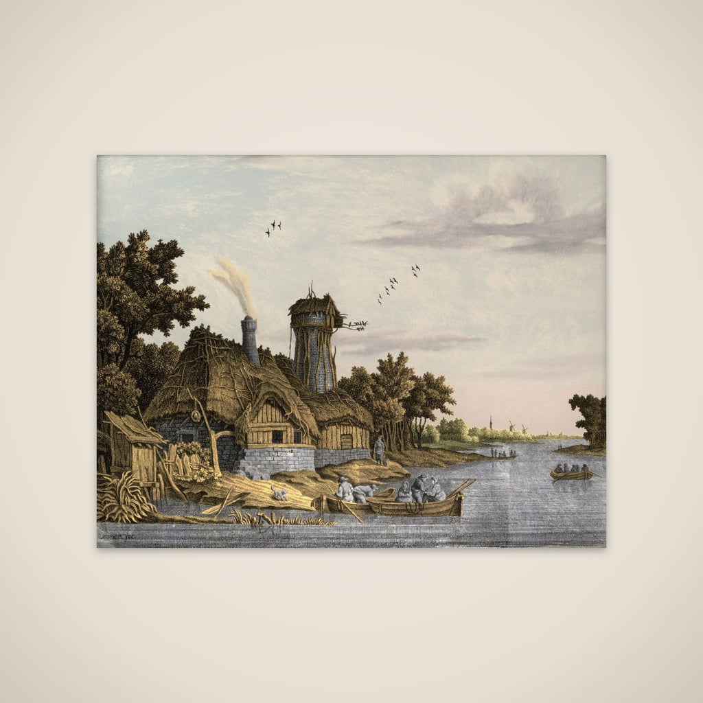 Mill along a River unframed print