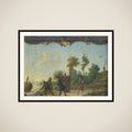 Allegory of Free Love: A Gentleman, a Monk and a Beggar Speaking with two Fishermen who Have Caught a Woman in a Net framed