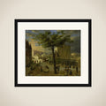 De Slijpsteenmarkt met het gebouw 'Het Zeerecht' te Amsterdam framed