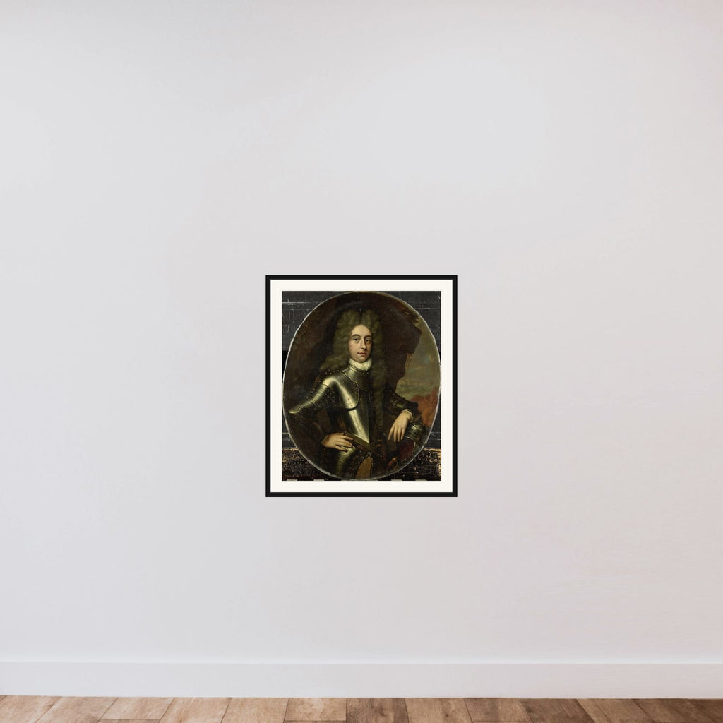 Harmen Lijnslager (1664-1704), Secretary of the Admiralty of Amsterdam framed — shown to scale