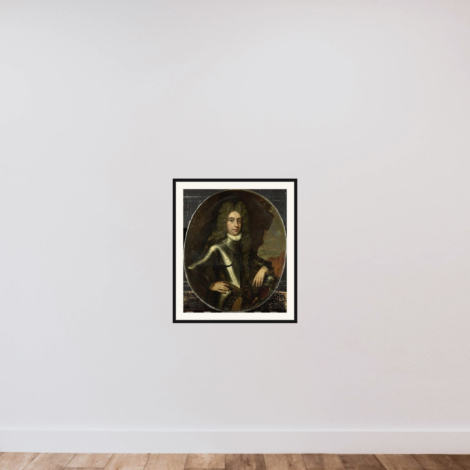 Harmen Lijnslager (1664-1704), Secretary of the Admiralty of Amsterdam framed — shown to scale