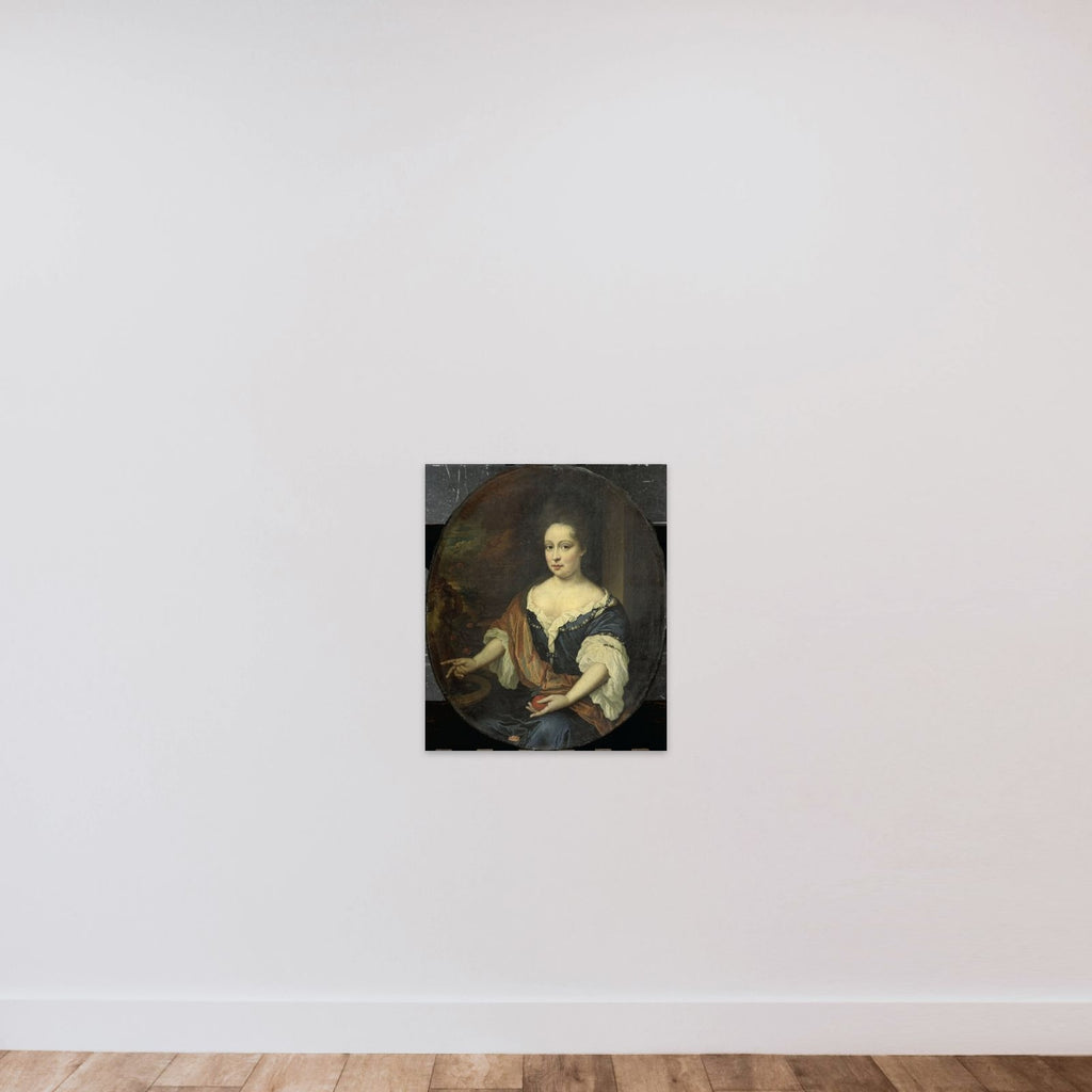 Judith Allijn (d 1702), Wife of Harmen Lijnslager unframed — shown to scale