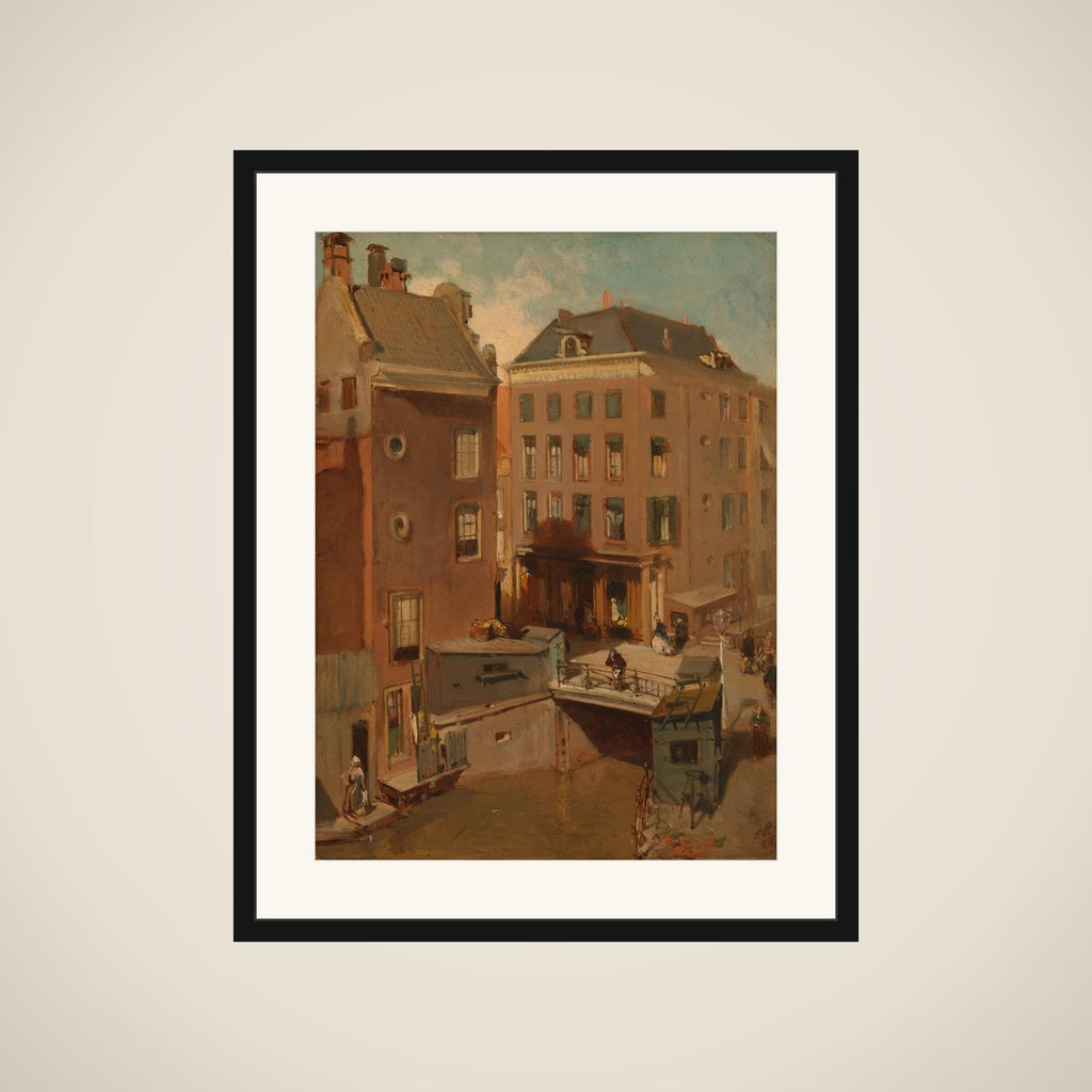 The Osjessluis near Kalverstraat in Amsterdam framed