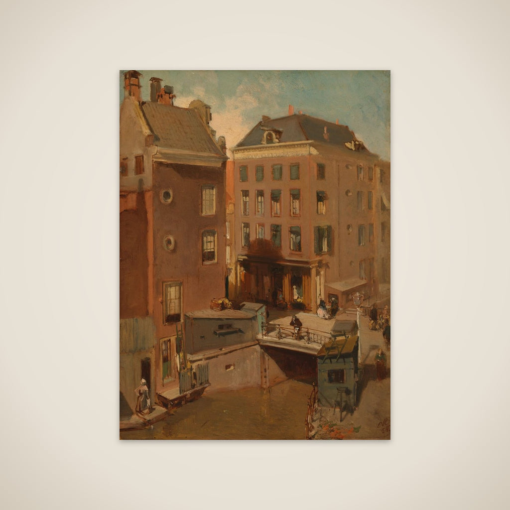 The Osjessluis near Kalverstraat in Amsterdam unframed print
