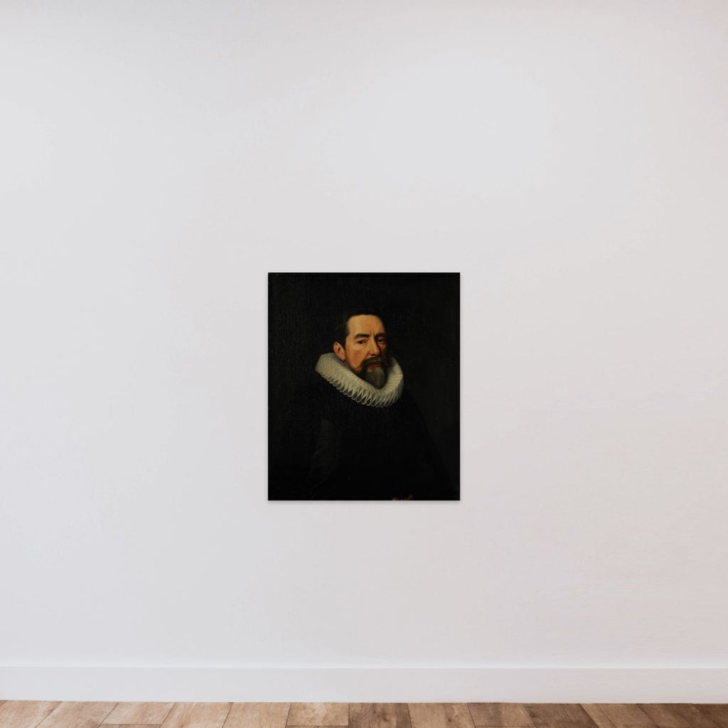 Portrait of a Man unframed — shown to scale