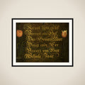 A Calligraphic Maxim, Flanked by Tulips framed