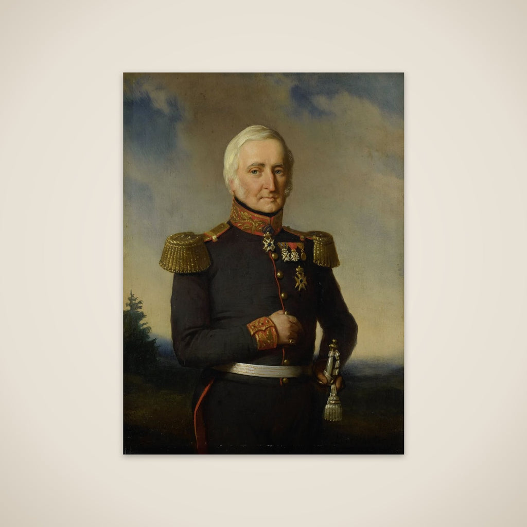 Huibert Gerard Baron Nahuys van Burgst (1782-1858). Lid van de Raad van Nederlands Oost Indië, in het uniform van generaal-majoor titulair unframed print