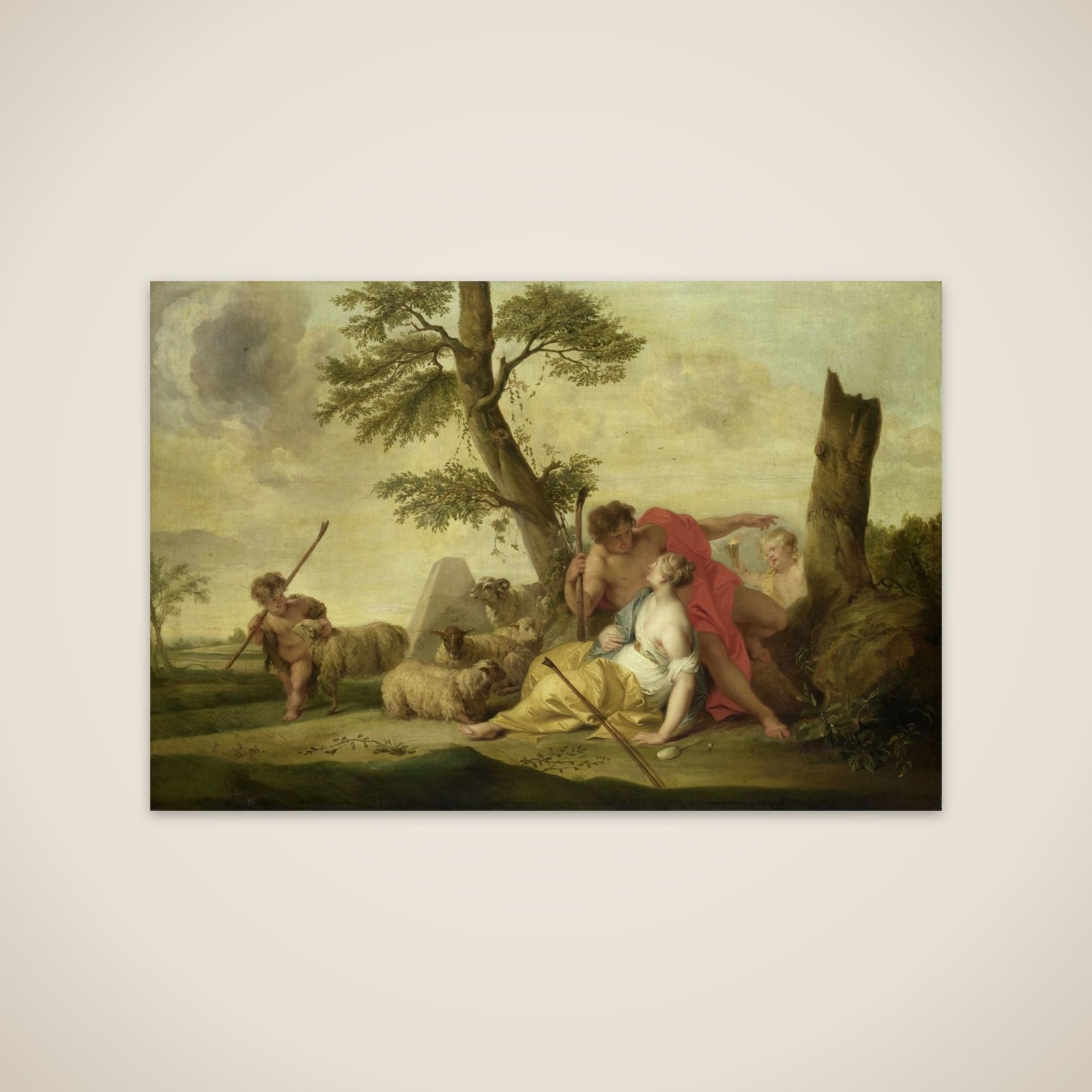Paris and Oenone unframed print