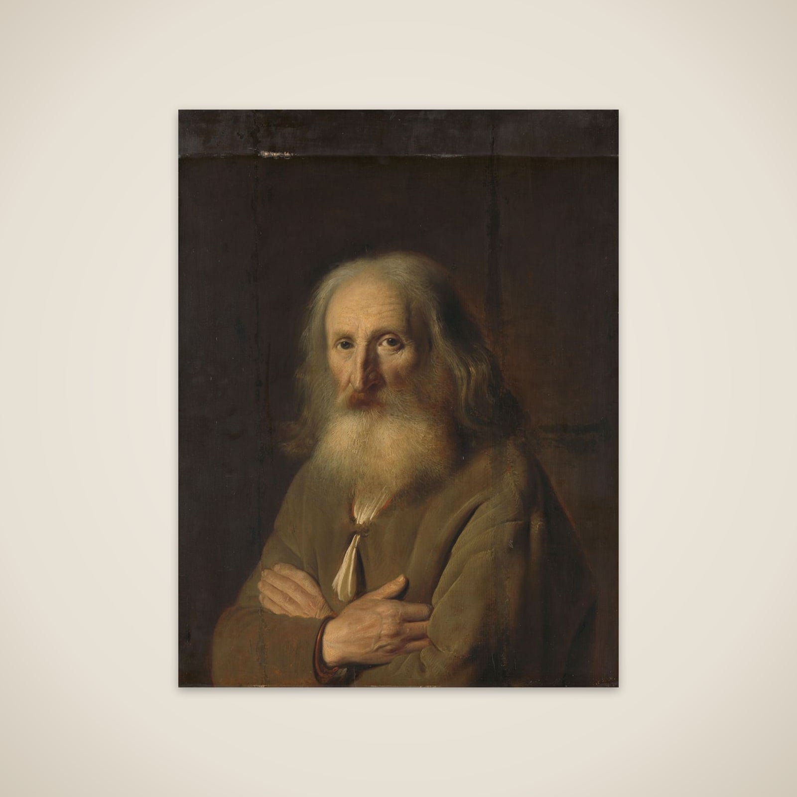 An Old Man with Folded Arms unframed print