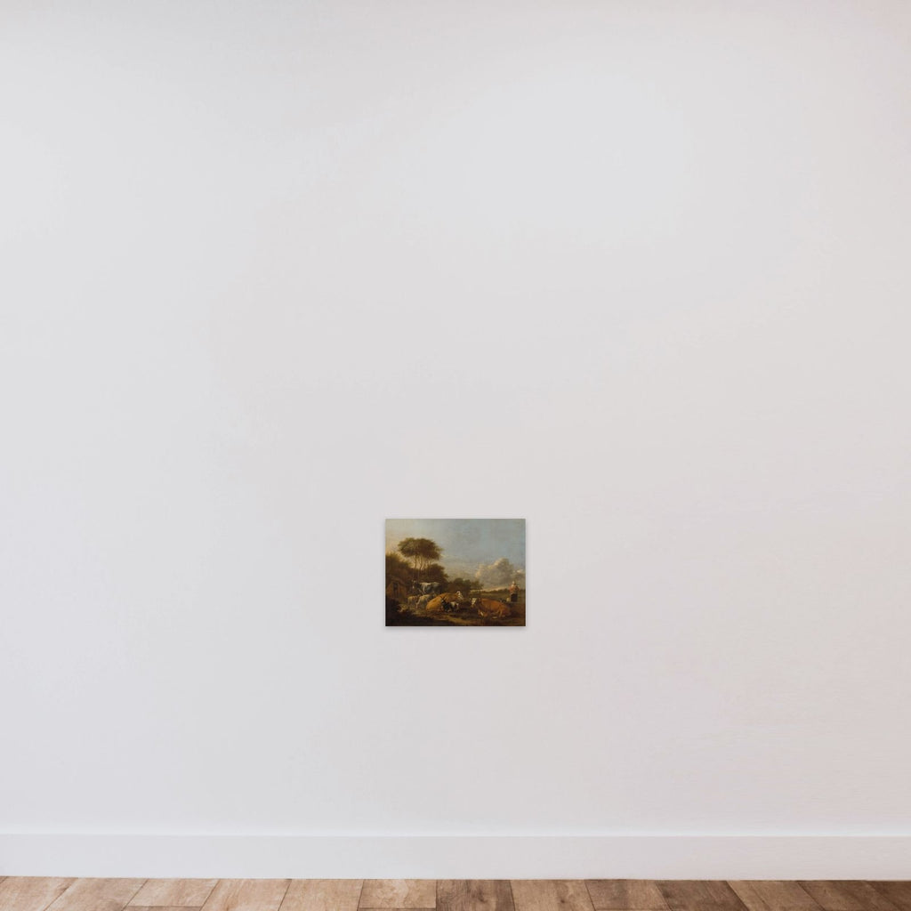 Landscape with Cattle unframed — shown to scale