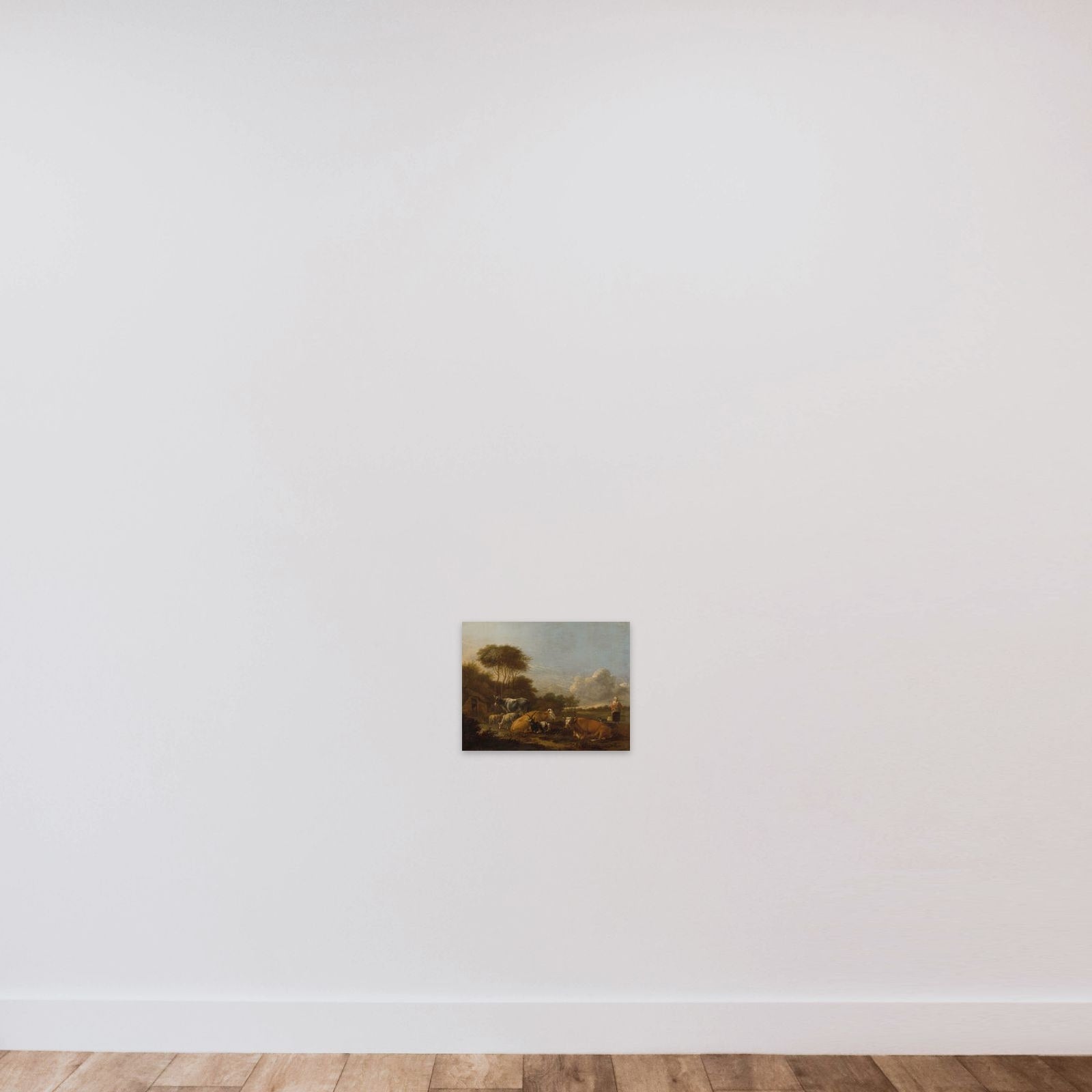 Landscape with Cattle unframed — shown to scale