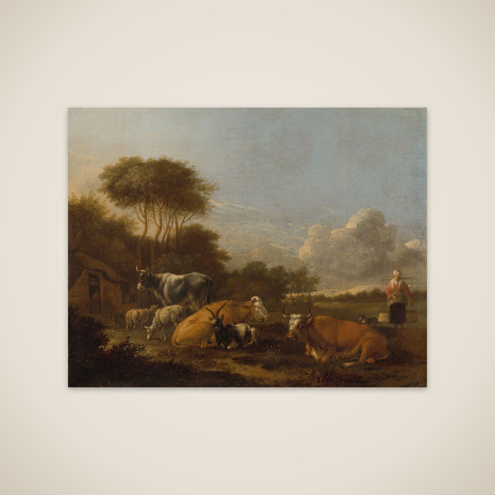 Landscape with Cattle unframed print