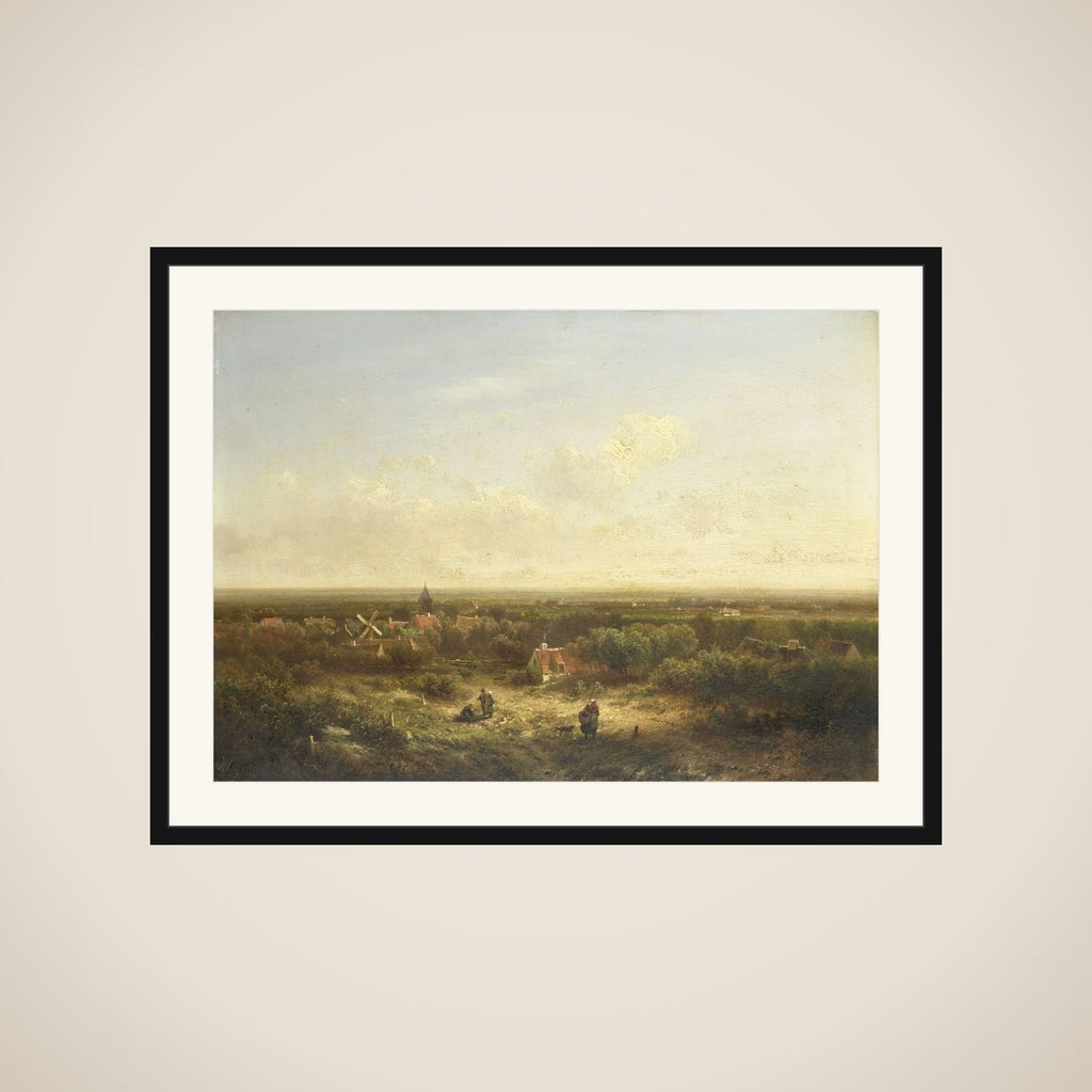 Distant View with a Village framed