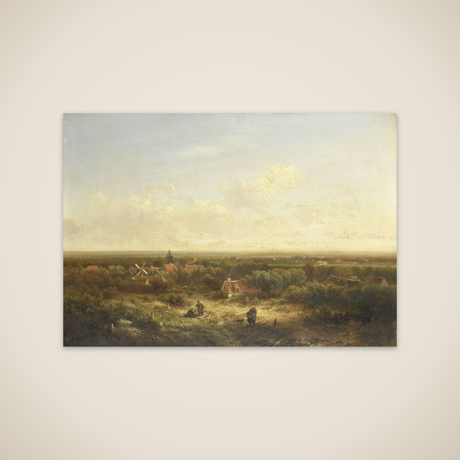 Distant View with a Village unframed print
