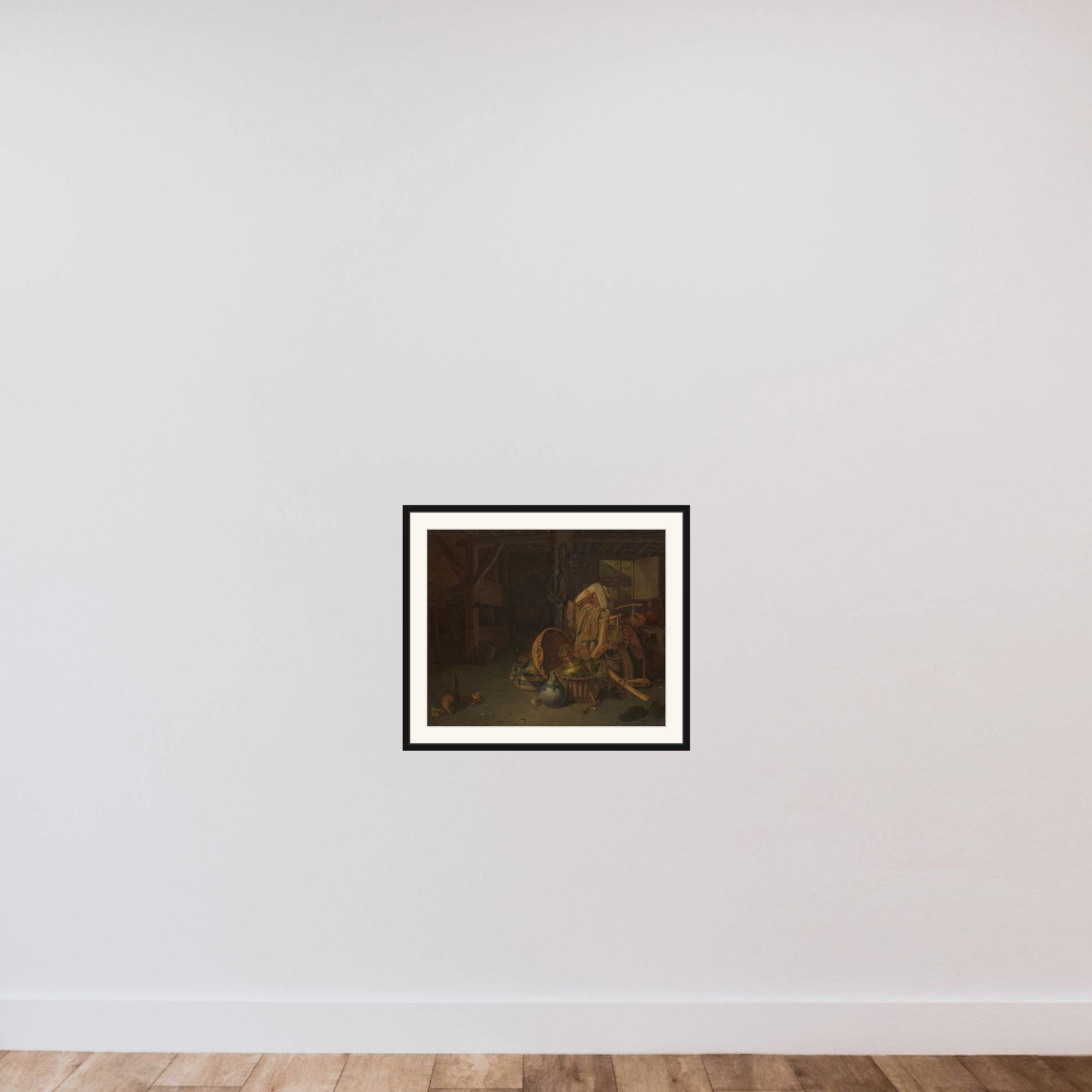 Still Life in a Stable framed — shown to scale