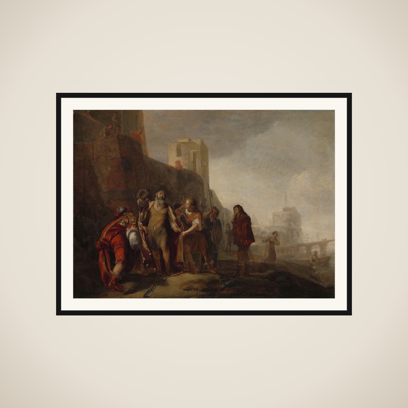 The Legates of Alexander the Great Investing the Gardener Abdalonymus with the Insignia of the Kingship of Sidon framed