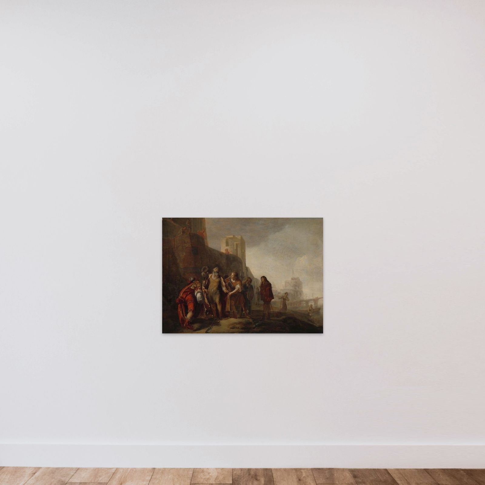 The Legates of Alexander the Great Investing the Gardener Abdalonymus with the Insignia of the Kingship of Sidon unframed — shown to scale