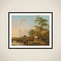 Landscape with Cattle framed