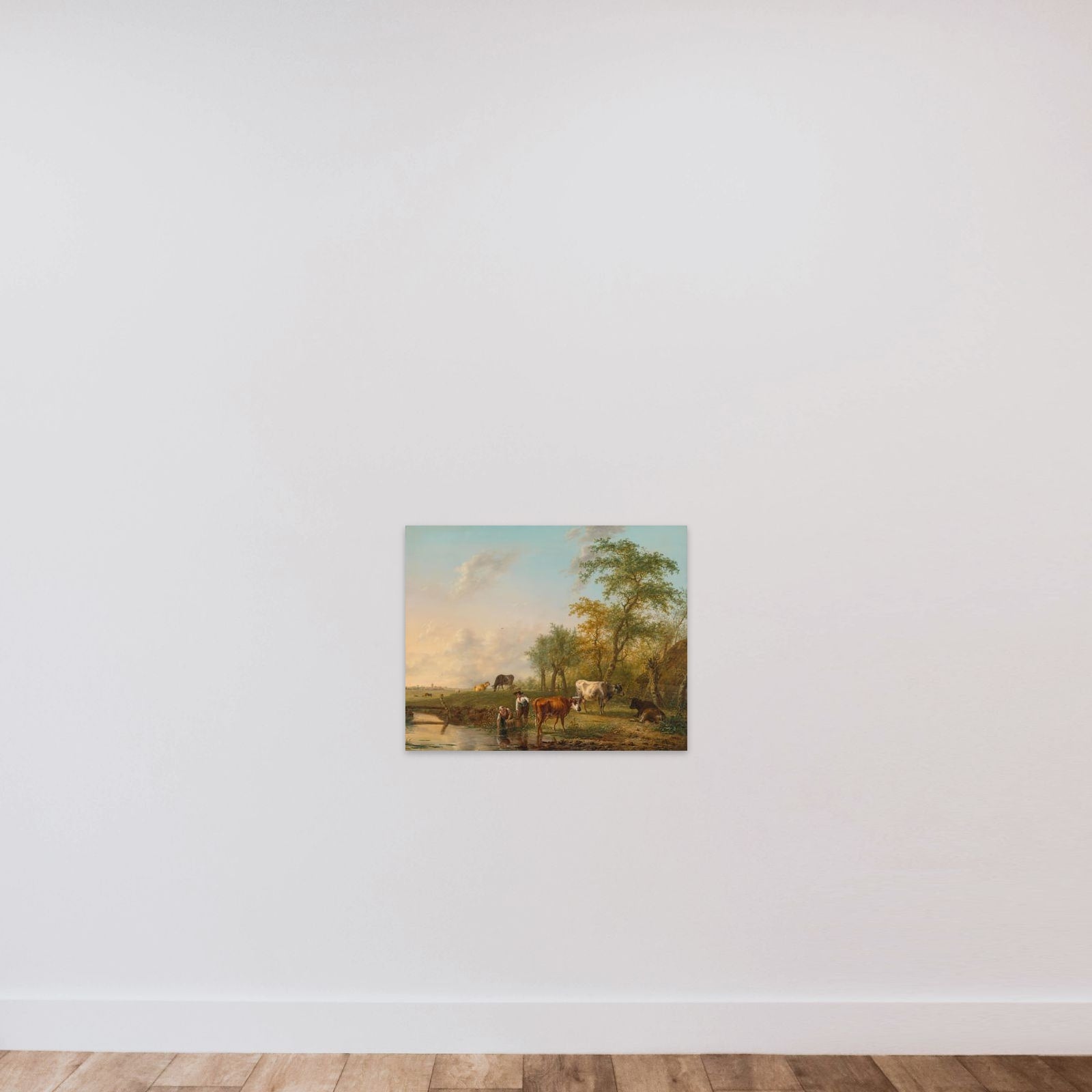 Landscape with Cattle unframed — shown to scale