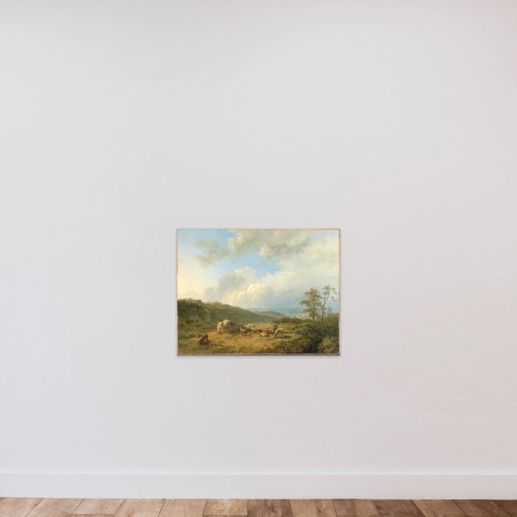 Landscape with a Rainstorm Threatening unframed — shown to scale