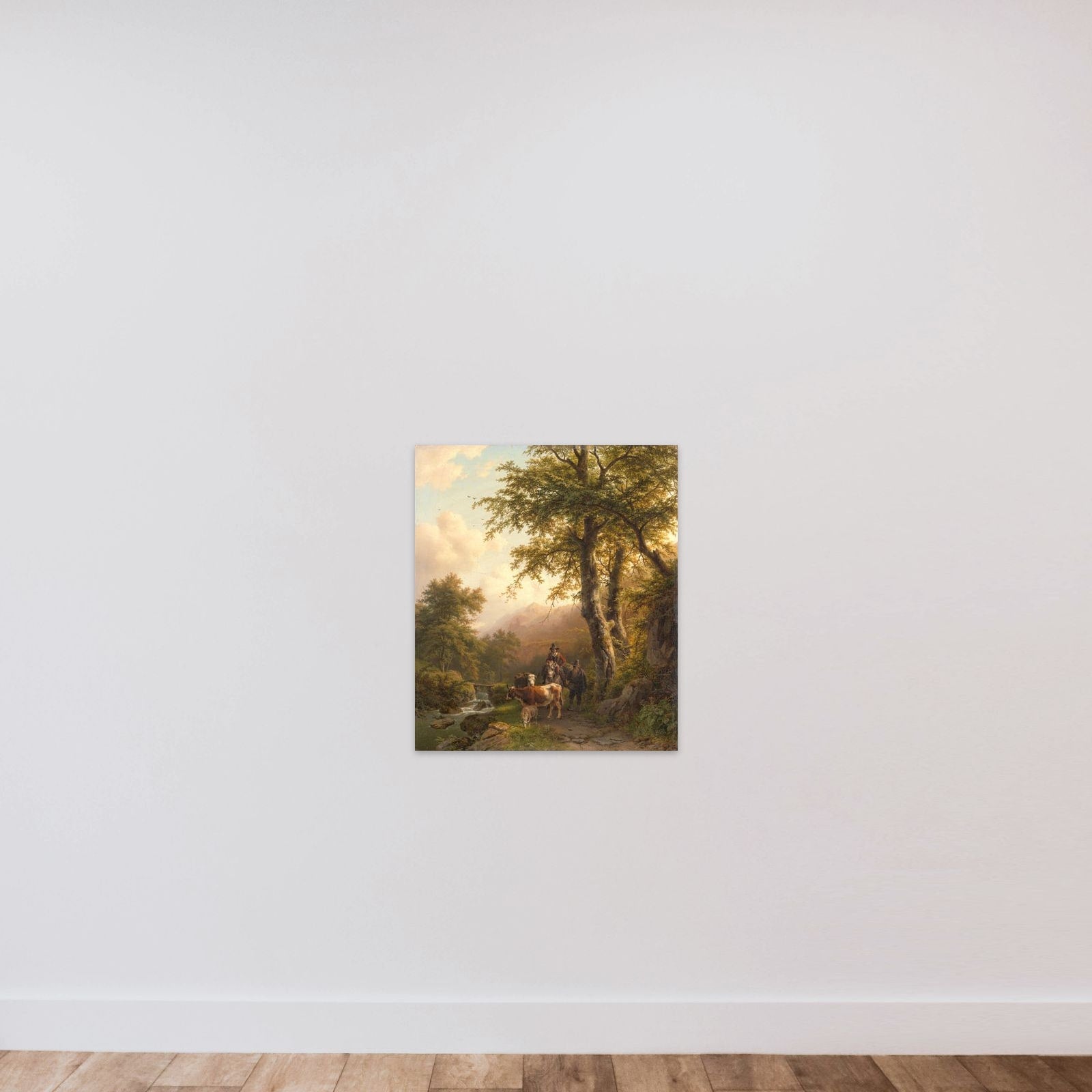 Italian Landscape unframed — shown to scale