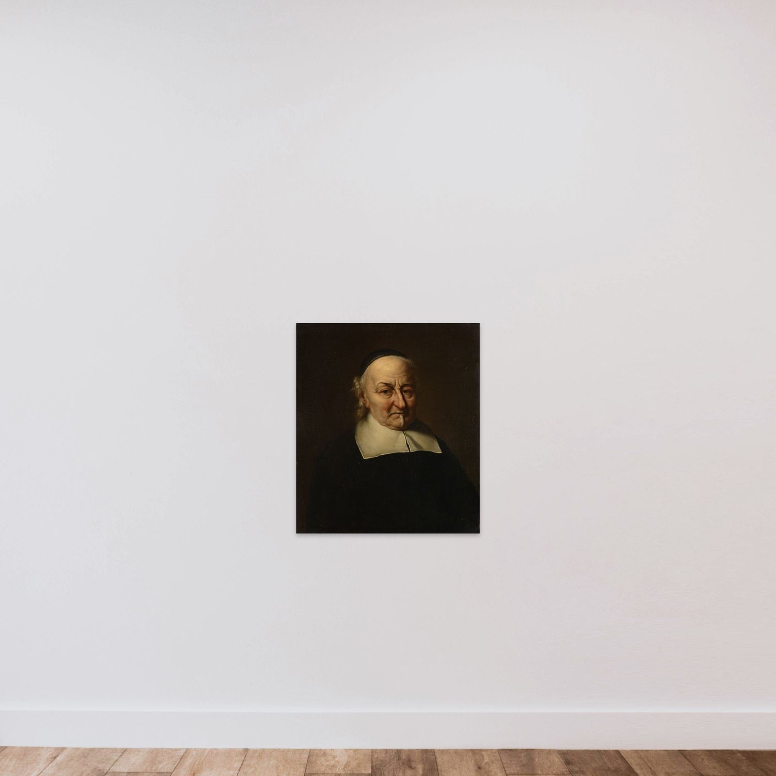 Joost van den Vondel (1587-1679), Poet unframed — shown to scale