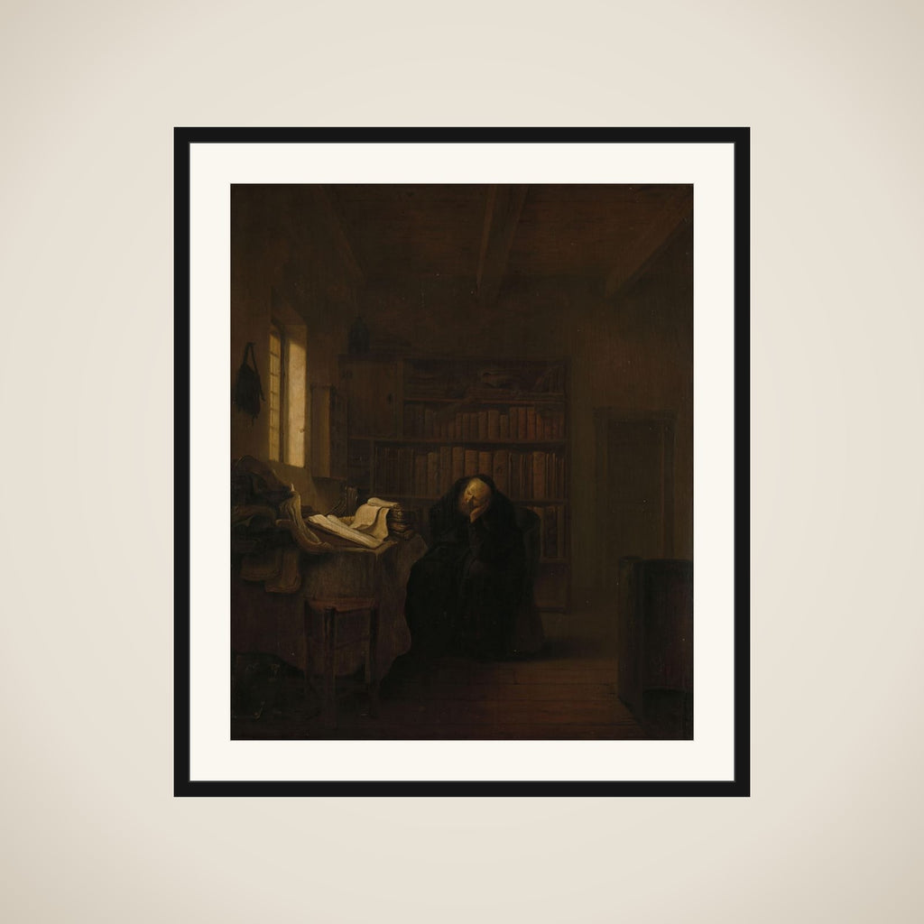 A Scholar in his Study framed