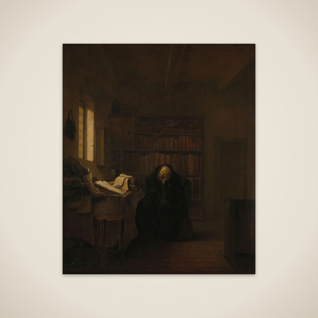 A Scholar in his Study unframed print