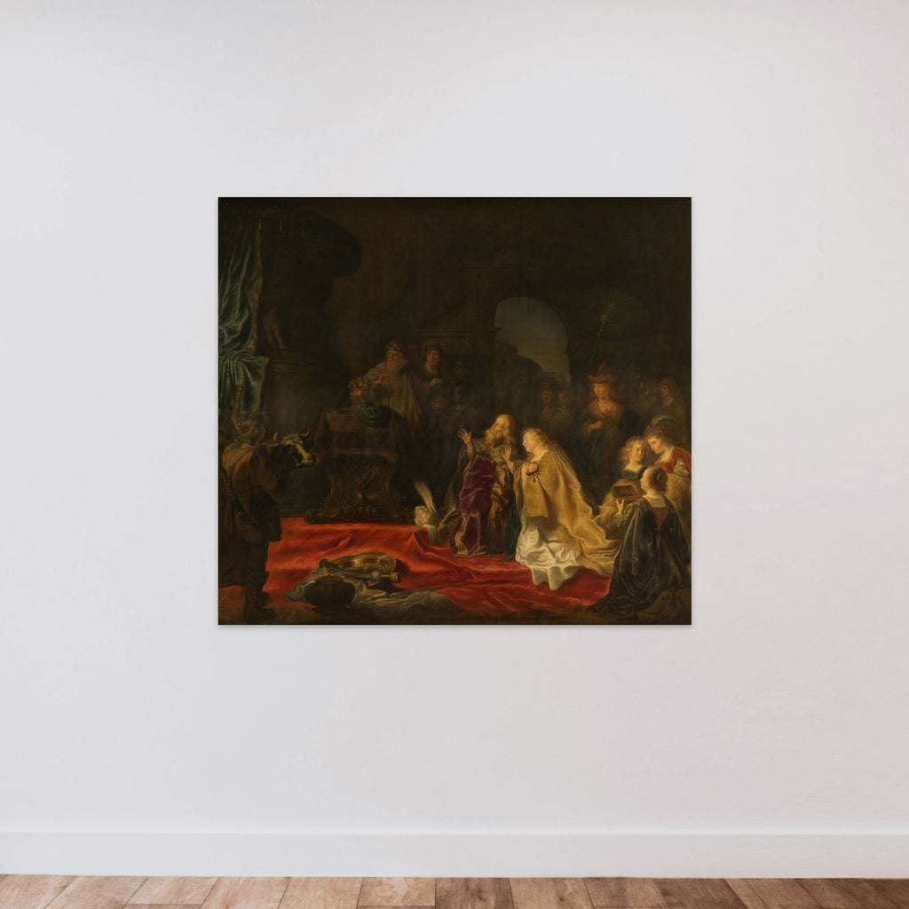 The Idolatry of King Solomon unframed — shown to scale