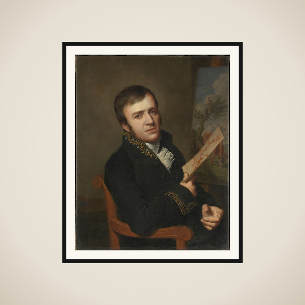 Jan (Baptist) Kobell II (1778-1814), Painter, in the Uniform of a Member of the Royal Institute of Science, Literature and the Fine Arts framed