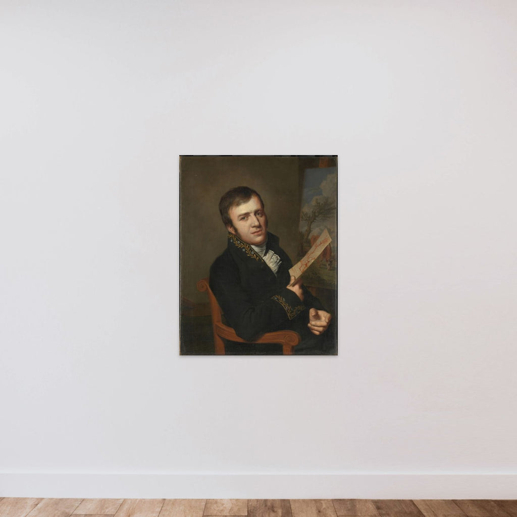 Jan (Baptist) Kobell II (1778-1814), Painter, in the Uniform of a Member of the Royal Institute of Science, Literature and the Fine Arts unframed — shown to scale