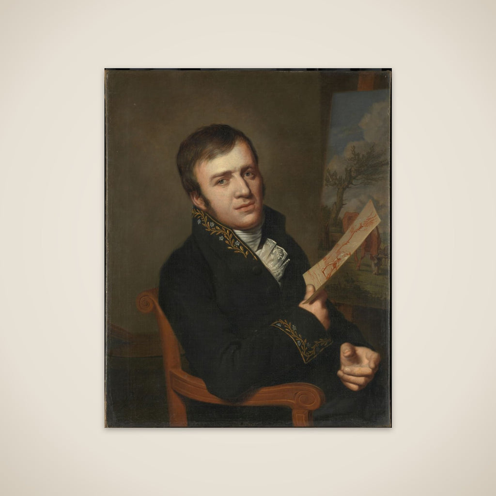 Jan (Baptist) Kobell II (1778-1814), Painter, in the Uniform of a Member of the Royal Institute of Science, Literature and the Fine Arts unframed print